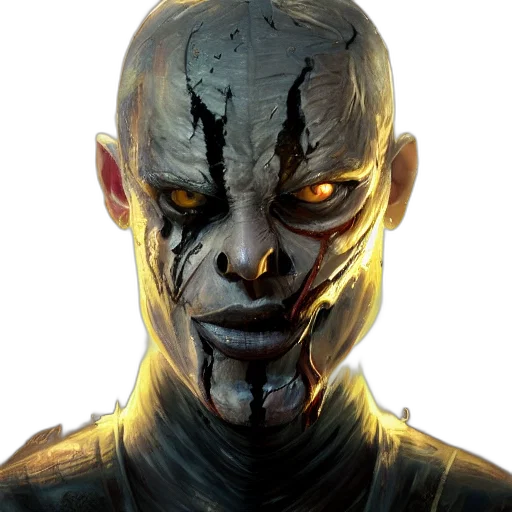 face, mask, concept art, fantasy art transparent PNG cut-out