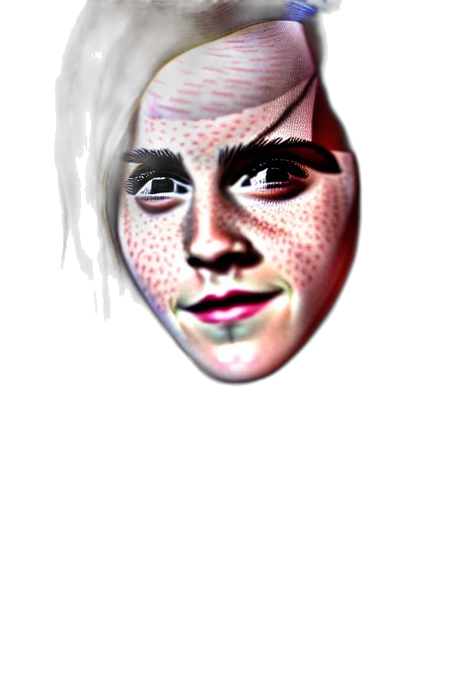 face, mask, creature, robot, photorealistic, 3d render, cartoon, concept art transparent PNG cut-out