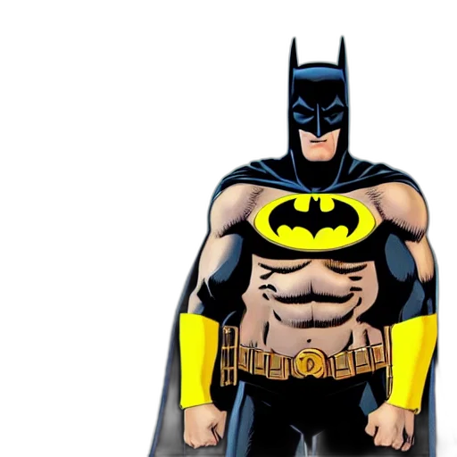comic book art, concept art, cartoon, 3d render, ryan, renolds, batman transparent PNG cut-out