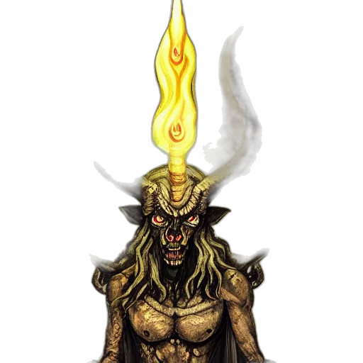 staff, mask, creature, concept art transparent PNG cut-out