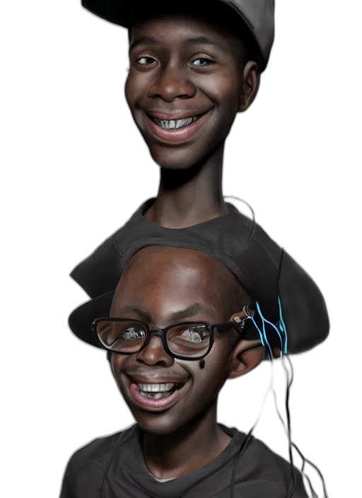 face, hat, crown, robot, concept art, 3d render, photorealistic, cartoon transparent PNG cut-out