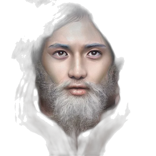 face, hair, creature, mask, photorealistic, concept art, fantasy art, oil painting transparent PNG cut-out