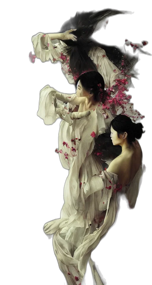dress, photorealistic, concept art, oil painting transparent PNG cut-out