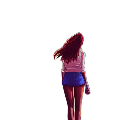 dress, jacket, hair, creature transparent PNG cut-out