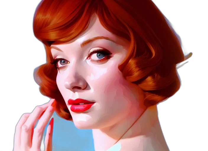face, photorealistic, oil painting, fantasy art transparent PNG cut-out