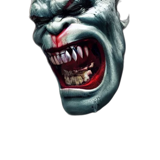 face, mask, creature, staff transparent PNG cut-out
