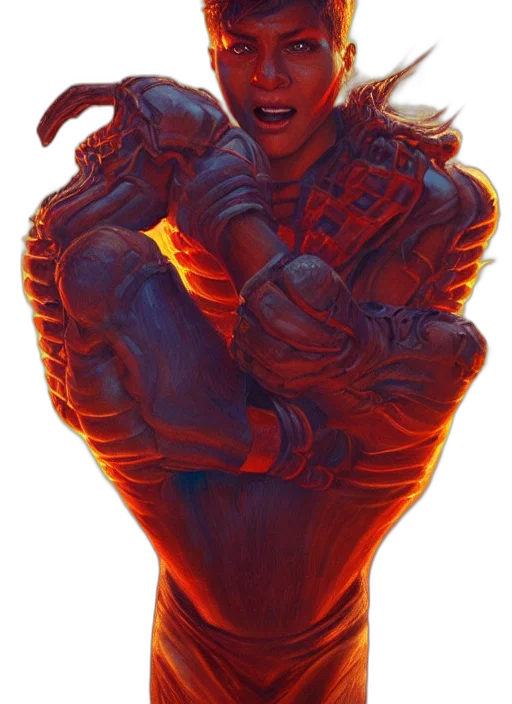 robot, creature, weapon, mask transparent PNG cut-out