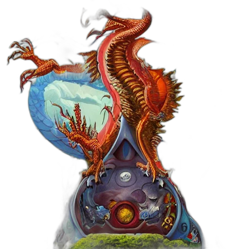 dragon, creature, fantasy art, concept art transparent PNG cut-out