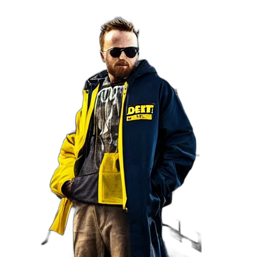 jacket, staff, concept art, photorealistic transparent PNG cut-out