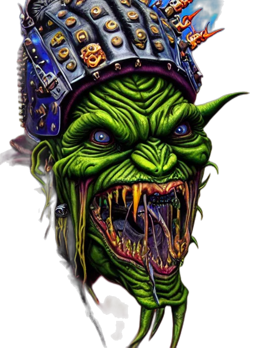 face, mask, crown, creature, concept art, fantasy art, photorealistic, pixel art transparent PNG cut-out