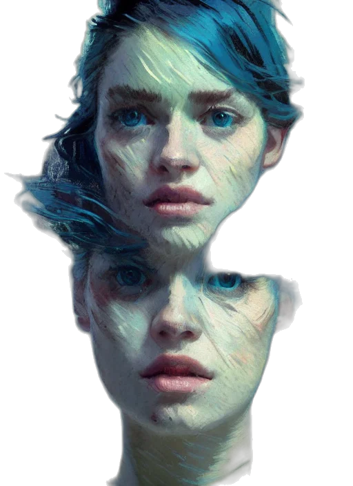 face, mask, creature, crown transparent PNG cut-out