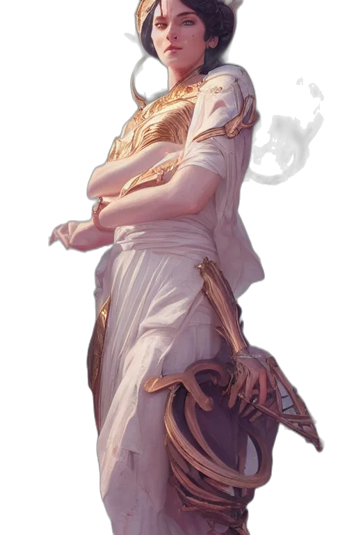 staff, dress, dragon, jewelry, concept art, fantasy art, anime, pixel art transparent PNG cut-out