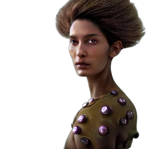 hair, dress, face, crown, concept art, photorealistic, 3d render, fantasy art transparent PNG cut-out