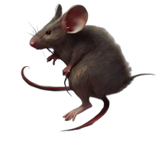 animal, creature, staff, food, concept art, photorealistic, 3d render, mouse transparent PNG cut-out