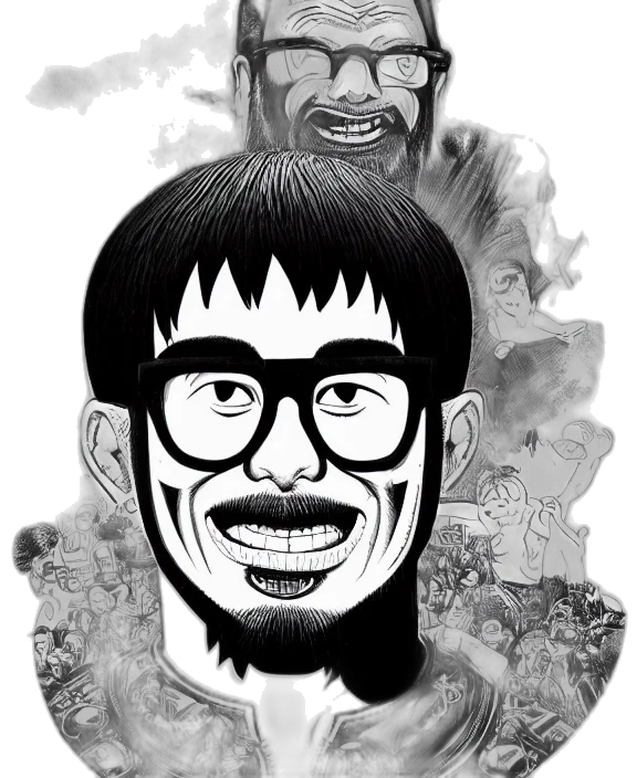 face, cartoon, comic book art, concept art, fantasy art, highly, detailed, ink transparent PNG cut-out