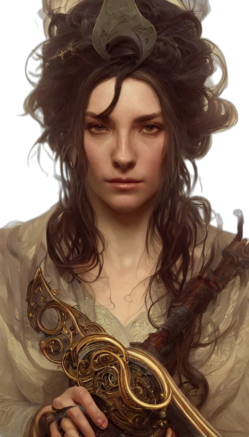 face, dragon, crown, staff transparent PNG cut-out