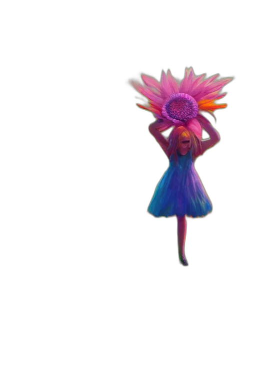 flower, staff, dress, crown, concept art, 3d render, pixel art, fantasy art transparent PNG cut-out