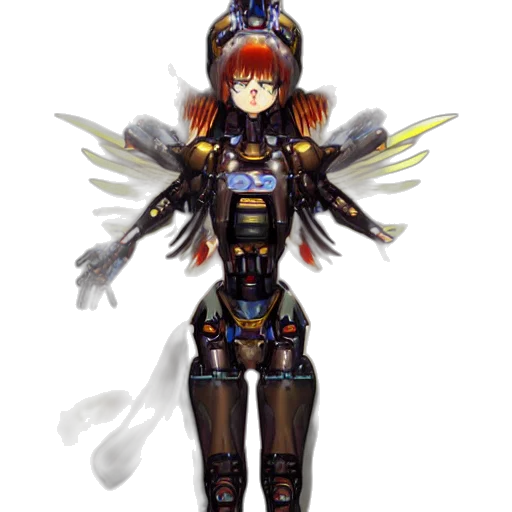 robot, weapon, staff, concept art transparent PNG cut-out
