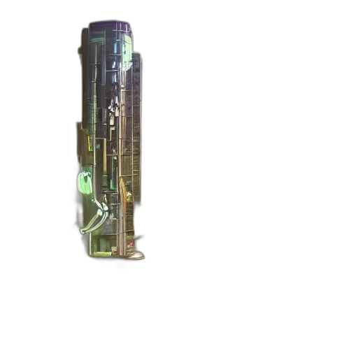 weapon, bottle, staff, sword, 3d render, cyberpunk, concept art, vaporwave transparent PNG cut-out