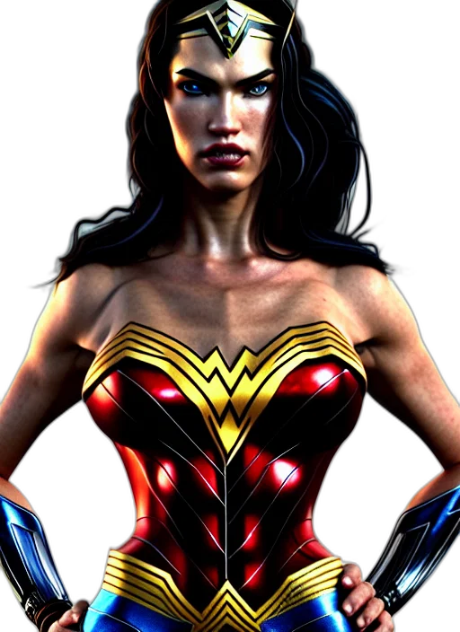 comic book art, concept art, 3d render, photorealistic, symmetry, gantz, portrait, megan transparent PNG cut-out