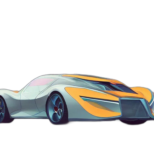 car, concept art, 3d render, photorealistic, fantasy art, portrait, futuristic, city transparent PNG cut-out