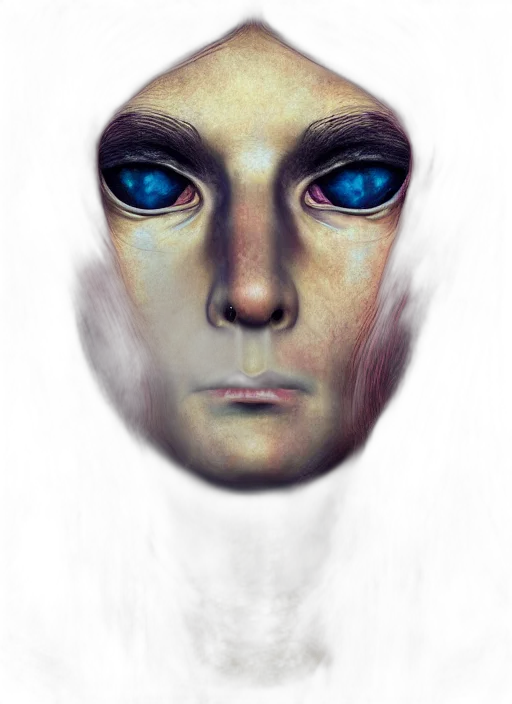 mask, face, robot, creature, concept art, fantasy art, photorealistic, 3d render transparent PNG cut-out