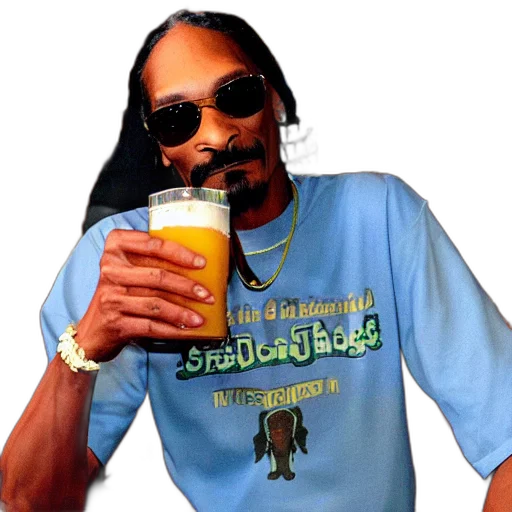vaporwave, snoop, dogg, trader, vic, bar, holding, tiki transparent PNG cut-out