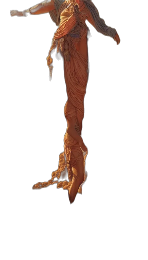 staff, dress, weapon, creature transparent PNG cut-out
