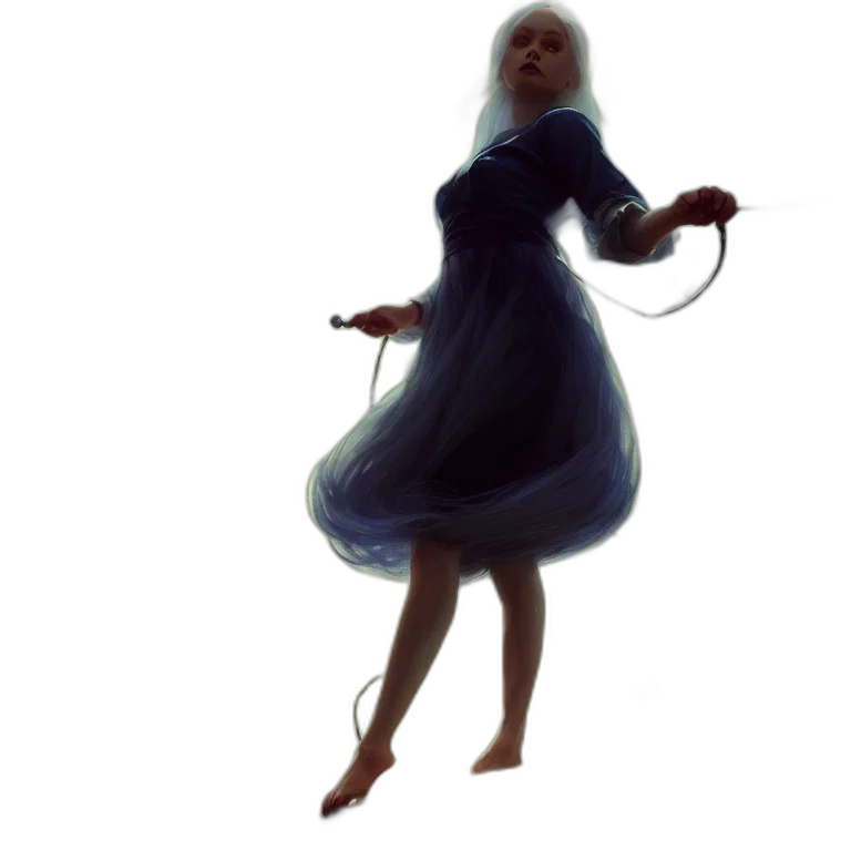 dress, staff, creature, hair, concept art, fantasy art, pixel art, 3d render transparent PNG cut-out