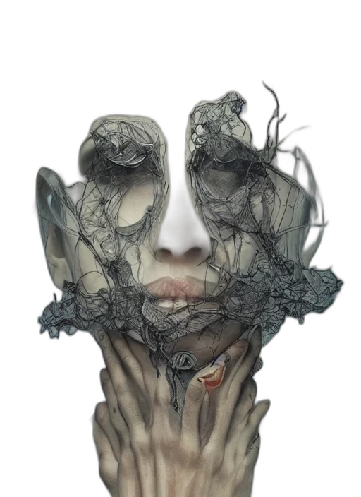 mask, face, creature, crown transparent PNG cut-out