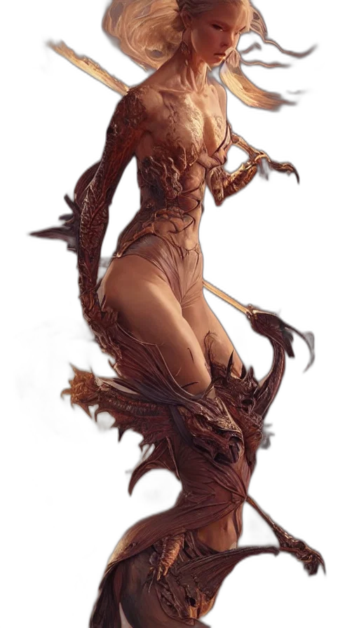 dragon, creature, dress, concept art transparent PNG cut-out