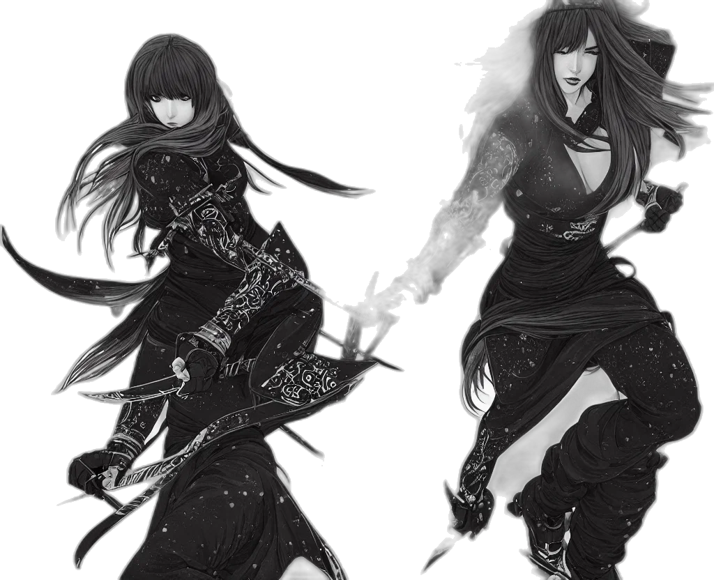 concept art, fantasy art, comic book art, anime transparent PNG cut-out