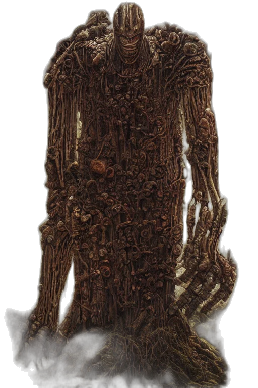 dress, hair, tree, staff transparent PNG cut-out
