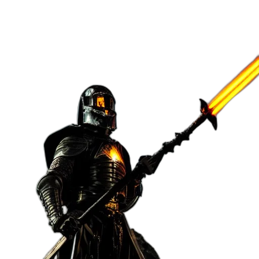 sword, staff, weapon, robot transparent PNG cut-out