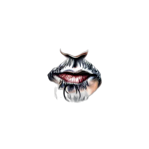 mask, creature, hair, face, photorealistic, 3d render, concept art, pixel art transparent PNG cut-out
