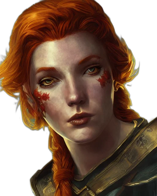 face, fantasy art, concept art, photorealistic transparent PNG cut-out