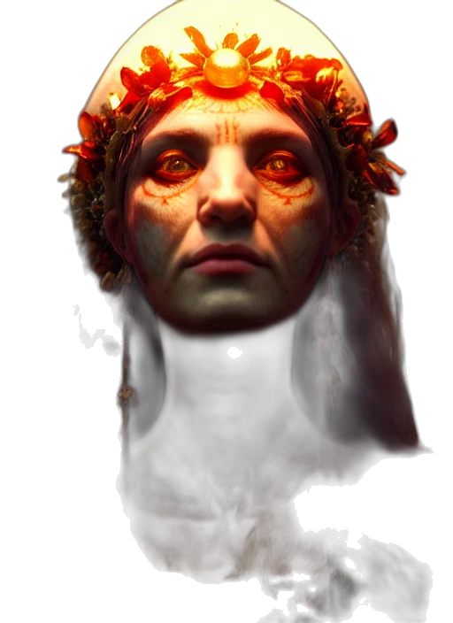 face, crown, mask, creature transparent PNG cut-out
