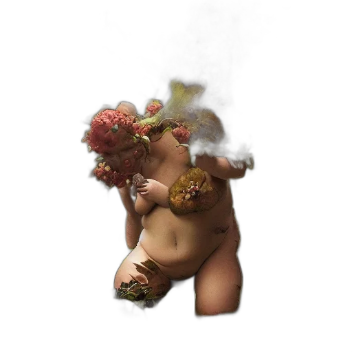 food, creature, crown, staff transparent PNG cut-out
