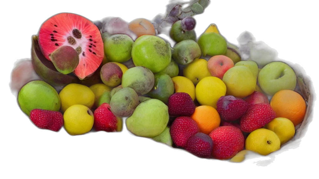 food, crown, 3d render, photorealistic, colorful, neon, pastel, basket transparent PNG cut-out