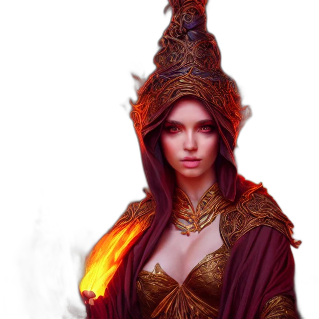staff, crown, dragon, fantasy art transparent PNG cut-out