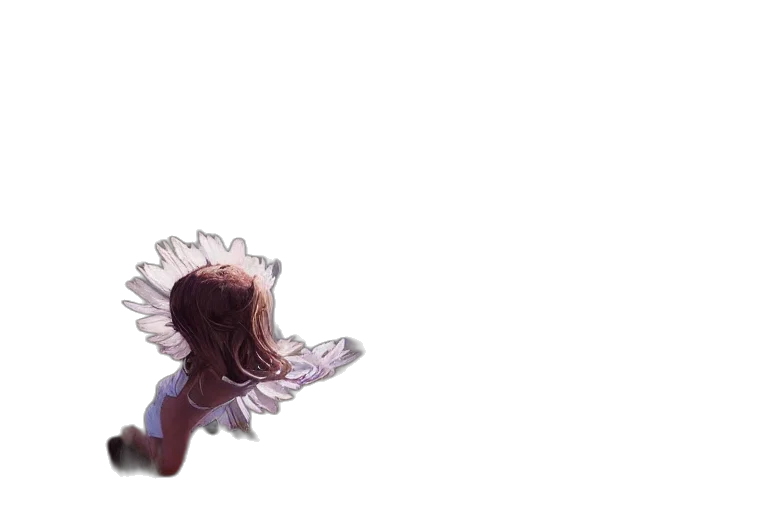flower, hair, crown, creature, concept art, watercolor, anime, 3d render transparent PNG cut-out