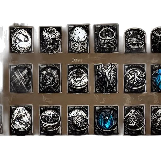 jewelry, concept art, fantasy art, dark, monochrome, magic, potion, iconography transparent PNG cut-out