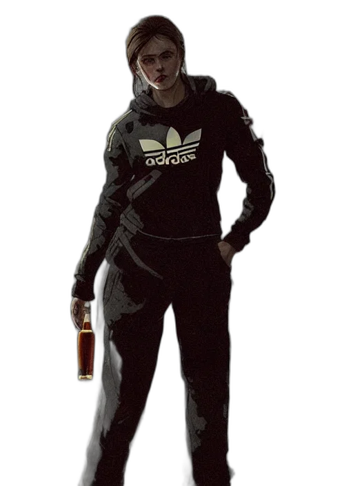 jacket, staff, weapon, bottle transparent PNG cut-out