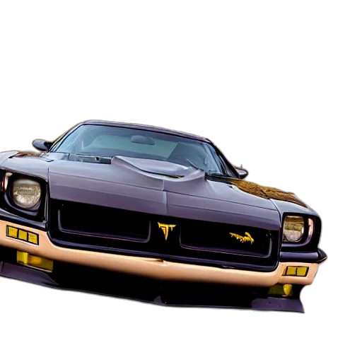 car, weapon, photorealistic, concept art, 3d render, pixel art, black, pontiac transparent PNG cut-out