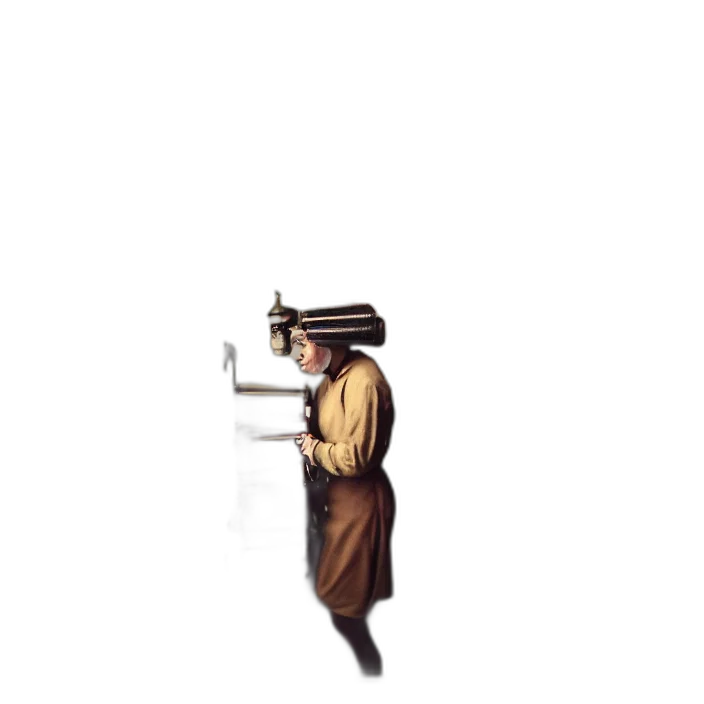 staff, weapon, hat, robot transparent PNG cut-out