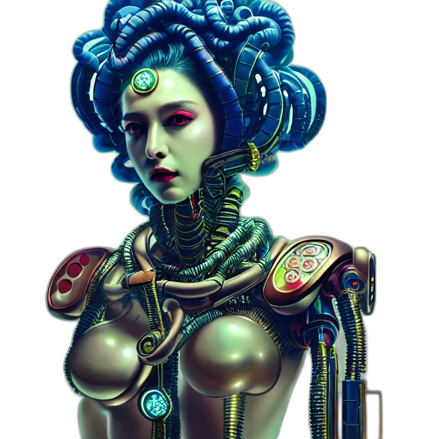 robot, jewelry, crown, cyberpunk transparent PNG cut-out