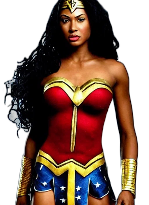 comic book art, concept art, beautiful, african, american, wonder, woman, stunning transparent PNG cut-out