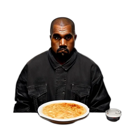 food, jacket, animal, robot, 3d render, photorealistic, concept art, kanye transparent PNG cut-out