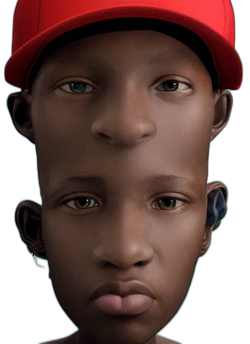 face, mask, hat, robot, photorealistic, 3d render, concept art, cartoon transparent PNG cut-out