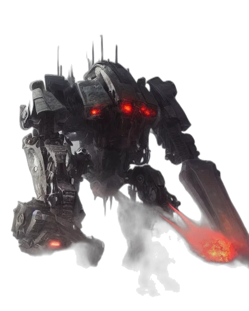 robot, weapon, concept art, cyberpunk transparent PNG cut-out